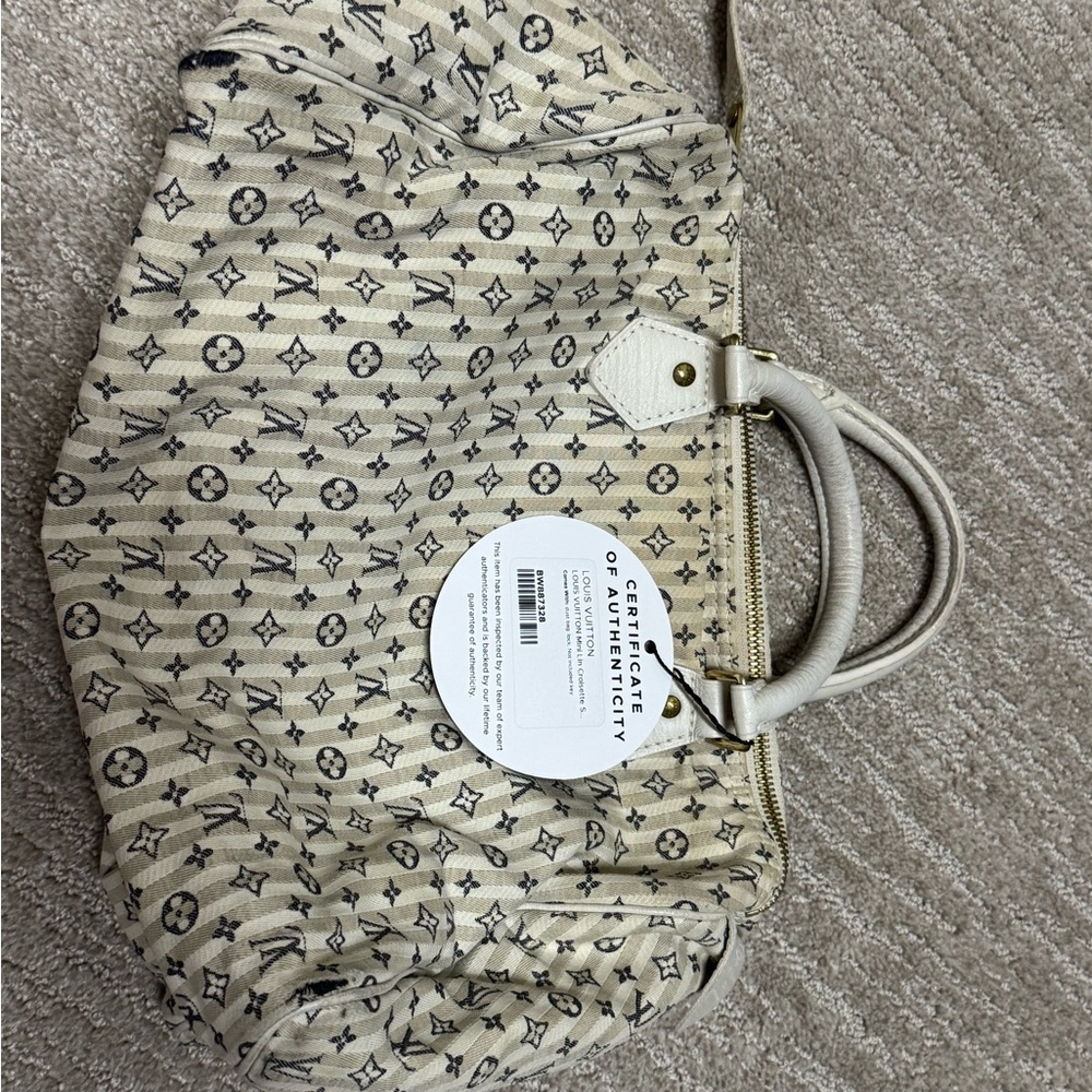 Louis Vuitton Mini Lin Croisette Speedy 30 Blue - Picture 2 of 6